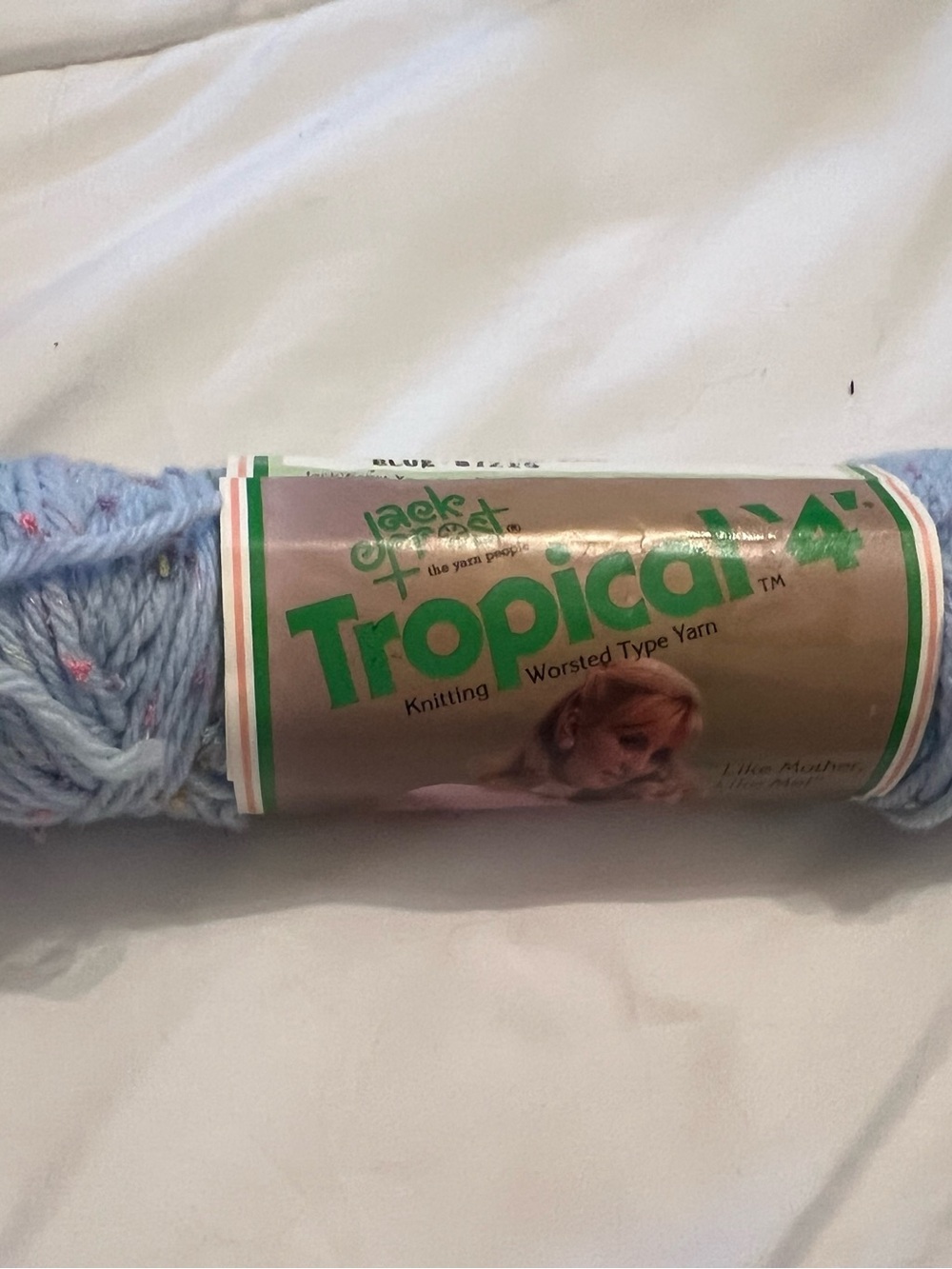 NEW Jack Frost Tropical 4 Confetti Worsted Yarn Blue 87215 Multicolor Flecks